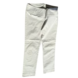 Dsquared2 Hose Weiß Baumwolle 7/8 Schnitt