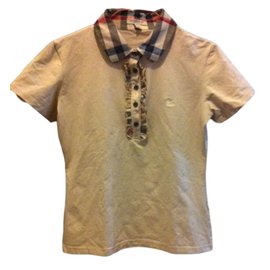 Polo Burberry Brit Beige de Algodón
