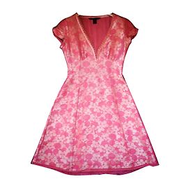 Vestido Marc Jacobs de seda rosa con motivos florales