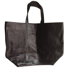 inconnue Lammledertasche in Schwarz