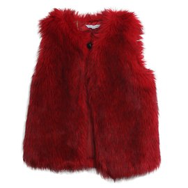Chaleco sin mangas Little Marc Jacobs de piel sintética roja