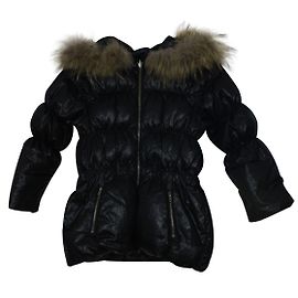 Autre Marque Doudoune Lili Wafer enfant bleue capuche fourrure réversible 6 ans