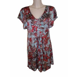 Vestido One step con flores de colores de poliéster Talla 42