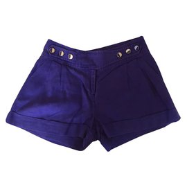 Topshop Leinen Shorts Lila