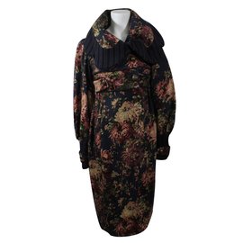 Kenzo Cappotto Stile Impero con Motivo Floreale