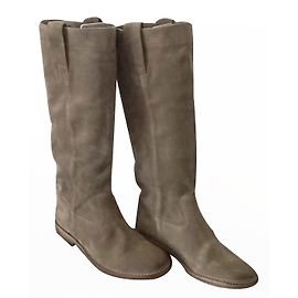 Autre Marque Khaki Stiefel aus Hirschleder Größe 38