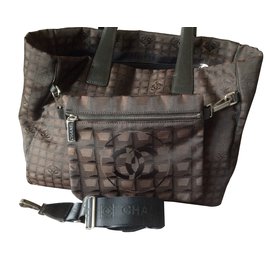 Chanel CC Logo Canvas Tasche Braun