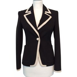 Blazer Moschino Cheap And Chic Noir avec Perle Décorative