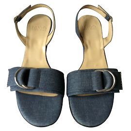 Sandales sling-back Hugo Boss en denim bleu