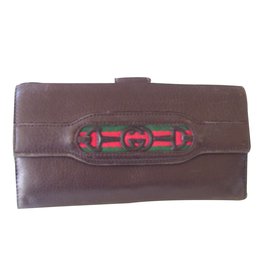 Portafoglio Gucci in pelle marrone