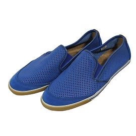 Sneakers Tennis Clarks in pelle traforata blu