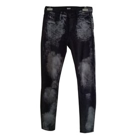 Vaqueros Skinny Hudson Negros con Manchas Blancas Talla 25