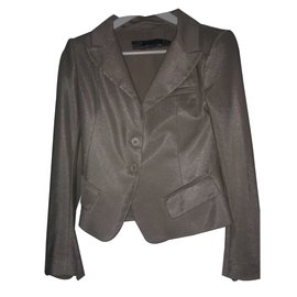 Patrizia Pepe Jacke aus Baumwolle Bronze Größe 44