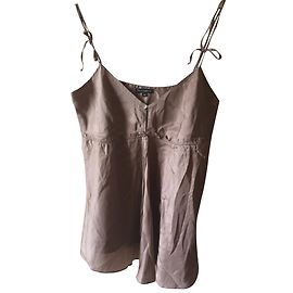 Tara Jarmon Silk Top Light Brown Size 40