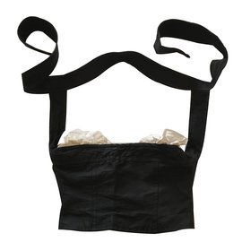 Top de algodón Dsquared2 blanco y negro