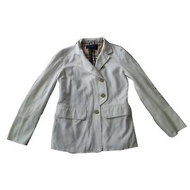 Giacca Burberry London Bianca in Cotone