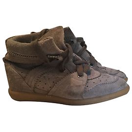 Isabel Marant Bobby Sneaker Taupe Wildleder