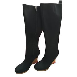 Botas de cuña Dkny en tela negra Talla 38