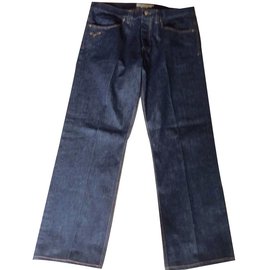 Jeans Yves Saint Laurent Azules Corte Recto