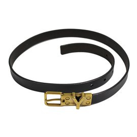Ceinture Yves Saint Laurent en cuir marron