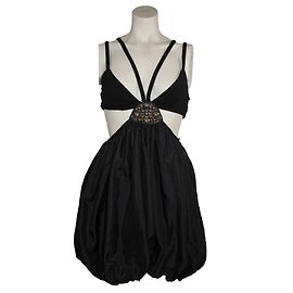 Vestido Sass & Bide Your Voice em cetim de seda preto