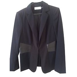 Giacca Calvin Klein Blu Poliestere Taglia 40
