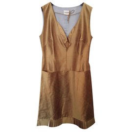 Autre Marque Kartalis Paris Seidenkleid A-Linie Bronze