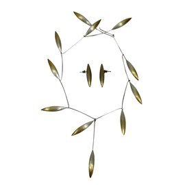 Set collana e orecchini inconnue argento e oro sfumato