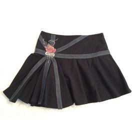 Asymmetrischer Just Cavalli Minirock schwarz Baumwolle