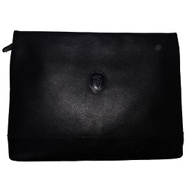 Pochette Trussardi in pelle nera