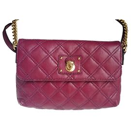 Borsa Marc Jacobs The Single Cover in pelle di agnello viola