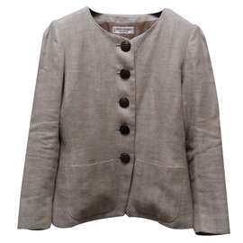 Veste en lin beige Yves Saint Laurent 42
