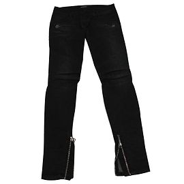 Balmain Jeans Gerade Schnitt Schwarz Baumwolle