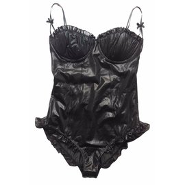 Body de jersey negro Miu Miu