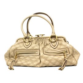 Borsa a mano Marc Jacobs Stam in pelle taupe