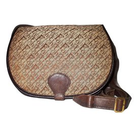 Jacques Fath Satchel Bag aus Tweed in Braun