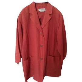 Blazer Max Mara de lino rosa frambuesa