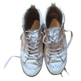 Sneakers Golden Goose in pelle bianca 39