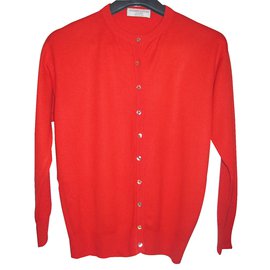 Brunello Cucinelli Strickjacke aus Kaschmir und Seide Rot