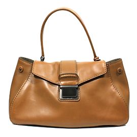 Borsa a mano Miu Miu Pattina Montana in pelle Cognac
