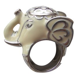 Anello Elephant Paul & Joe Avorio e Argento Taglia 53
