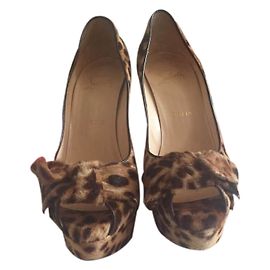 Christian Louboutin Lady Peep Décolleté Leopardate in Pelle