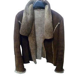 Autre Marque Casaco Le Renard de pele de cordeiro castanho