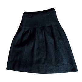 Falda Claudie Pierlot Salsa negra de poliamida y mohair