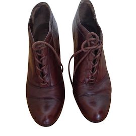 Stivaletti stringati in pelle marroni Enzo Angiolini