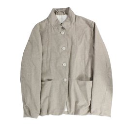 Chaqueta Casey-Casey beige de lana y cachemira