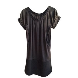 American Retro Kleid Grau Wolle