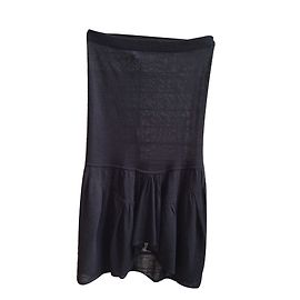 Vestido Vanessa Bruno Athe Negro de Viscosa con Volantes Asimétricos