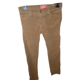 Pantaloni Manoush Boyfriend in velluto marrone