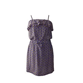 Gerard Darel Seidenkleid mit Blumenmuster Lila